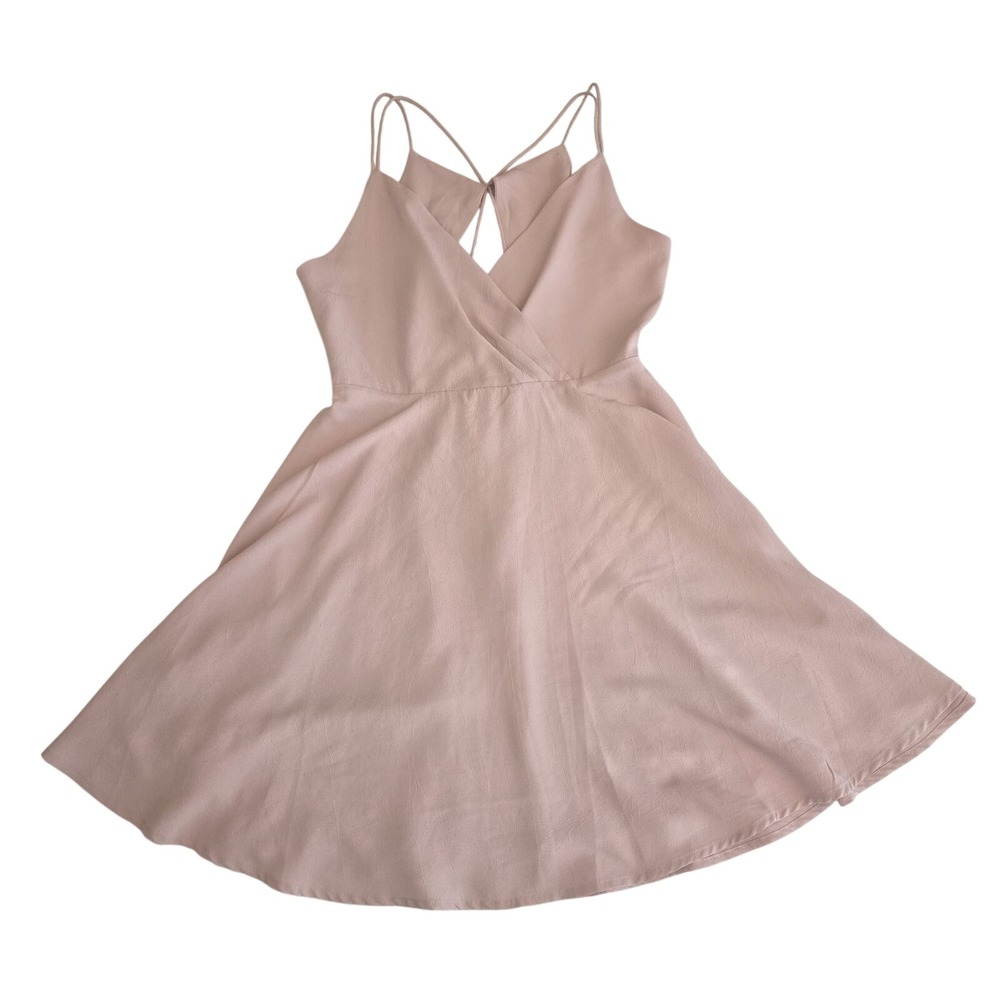 Altar'd State A-Line Dress Short Crinkle Pink Wedding Summer Romantic Fairy Med